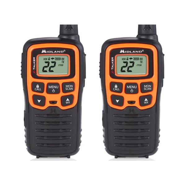 Midland Radio Portable Two Way Radio, 0.5W, 28 mi., 8 hr. - T51VP3