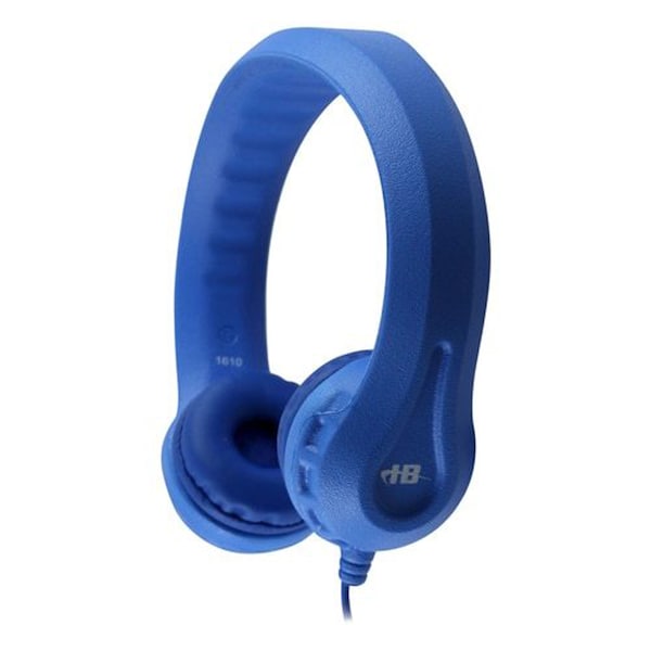 Hamiltonbuhl Flex-Phones Indestructible Foam Headphones, Blue - KIDS-BLU