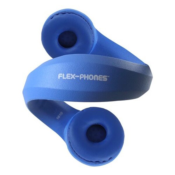 Hamiltonbuhl Flex-Phones Indestructible Foam Headphones, Blue - KIDS-BLU