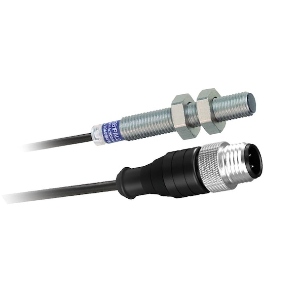 Sensor inductivo XS5 M8-L61mm de Telemecanique Sensors- XS508B1CAL08M12 de acero inoxidable.