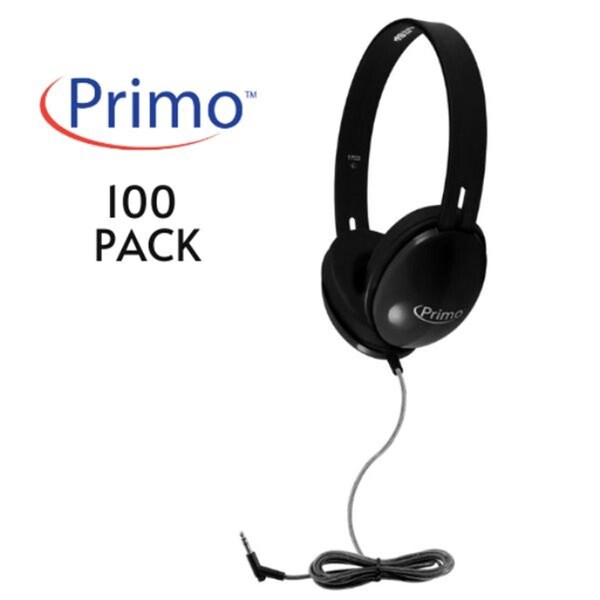 Ezgeneration Primo Stereo Headphones; Black, 100PK - EZ3523407