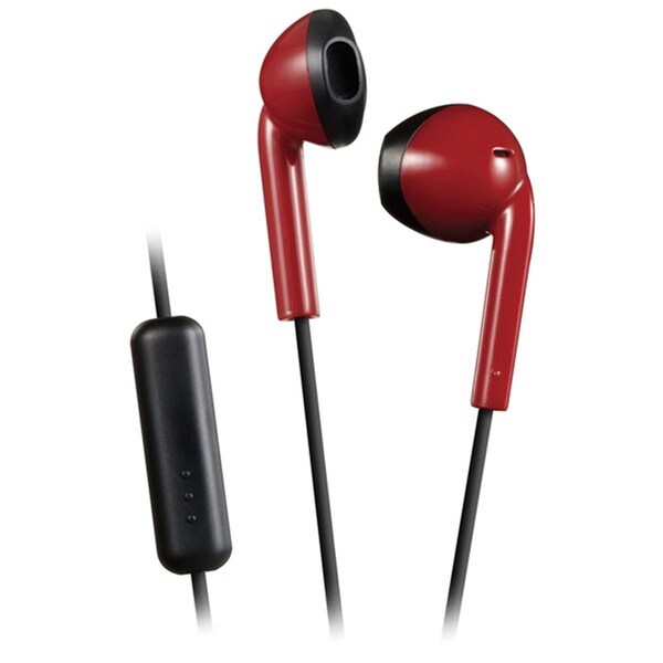 Hi-Tec Retro In-Ear Wired Earbuds with Microphone, Red - HI2633145