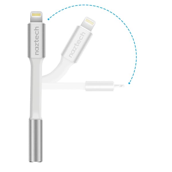 Naztech 3.5mm MFi-Certified Audio Adapter with Lightning Connector - 14647