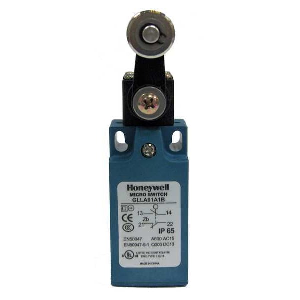 Interruptor de límite Honeywell, palanca de rodillo, rotativo, 1NC/1NO, 10A @ 300V AC, Ubicación del actuador: Lateral - GLLA01A1B