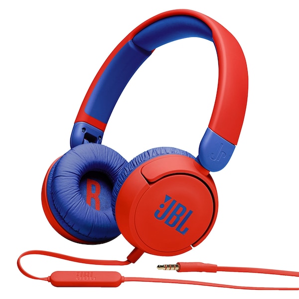 Jbl JR 310 Youth On Ear Wired Headphones, Red - JBLJR310REDAM