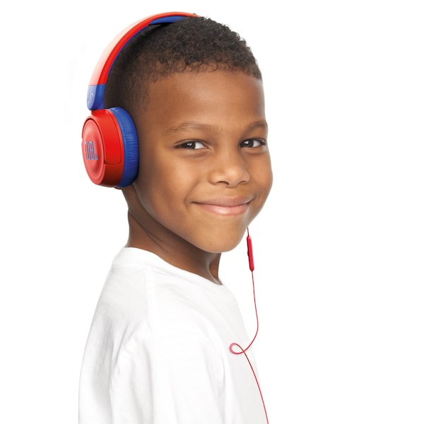 Jbl JR 310 Youth On Ear Wired Headphones, Red - JBLJR310REDAM