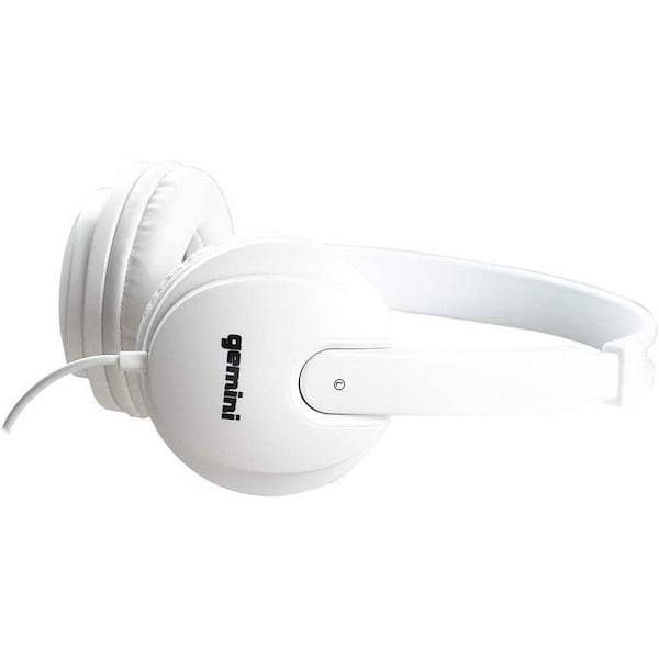 Gemini Professional DJ Headphone  40mm Dynamic Drivers White - DJX-200 (WHT)
