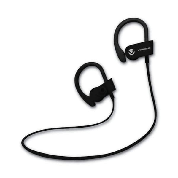 Volkano Race Series Wireless Bluetooth 4.2 Stereo Earphones with Built-In Mic, Black - VLKVK1008BK
