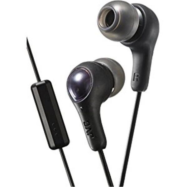 Jvc Gumy Gamer Earbuds with Microphone, Black - HAFX7GB