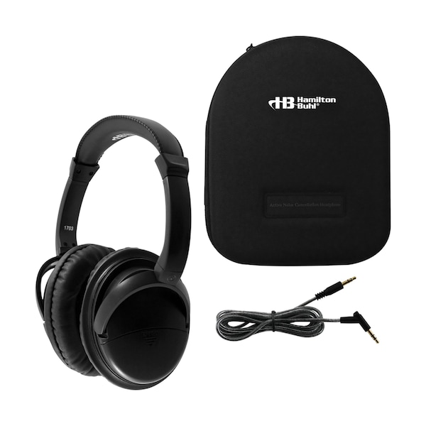 Hamiltonbuhl Deluxe Active Noise-Cancelling Headphones with Case - NCHBC1