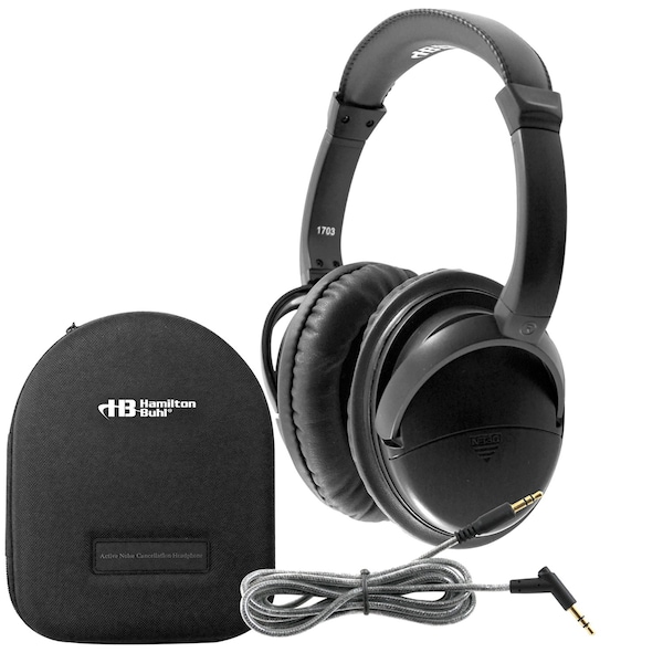 Hamiltonbuhl Deluxe Active Noise-Cancelling Headphones with Case - NCHBC1
