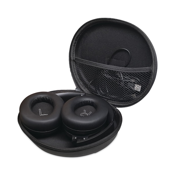 Morpheus 360 SYNERGY HD Wireless Noise Cancelling Headphones Bluetooth Headset with Microphone, 4 ft Cord, Black - HP9550HD