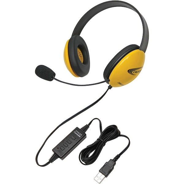 Ergoguys Califone Yellow Kids Usb Stereo Headphone. Headphones Used w/ Pcs & - 2800YL-USB