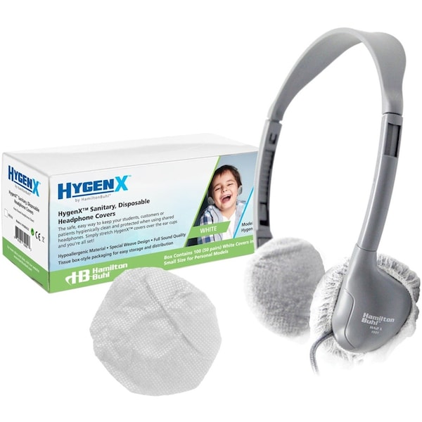 Hamiltonbuhl HygenX Disposable Headphone Covers, On-Ear, Pair, PK50 - HYGENX25