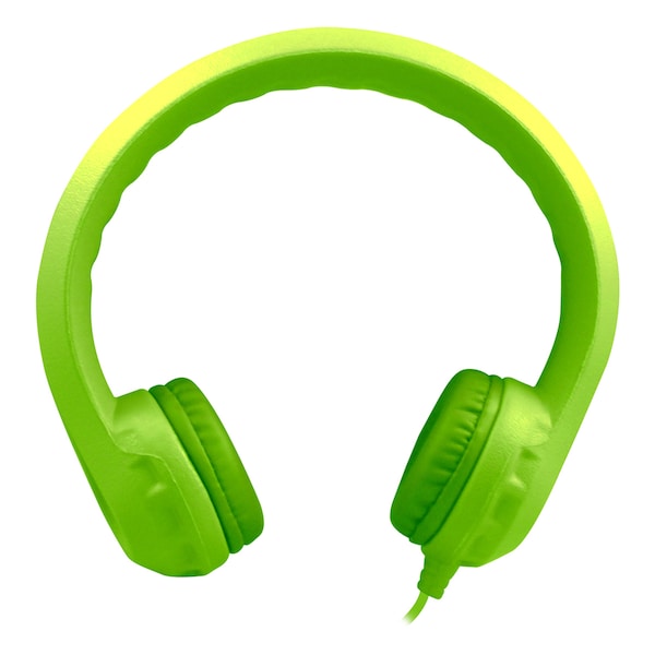 Hamiltonbuhl Flex-Phones Indestructible Foam Headphones, Green - KIDS-GRN
