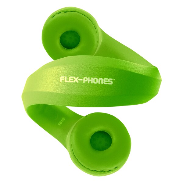 Hamiltonbuhl Flex-Phones Indestructible Foam Headphones, Green - KIDS-GRN