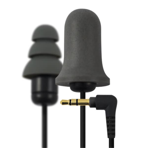 Plugfones Plugfones Executive New and Improved Line Ear Plug Earbuds Headphones with Silicone and Foam Hearing Protection - EX-1