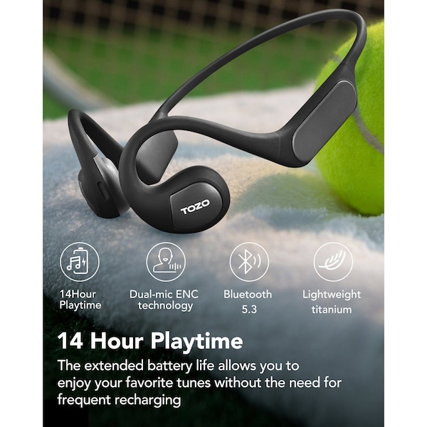 Tozo Open Real True Wireless Earbuds Open-ear Design for Comfortable All-day Listening - TOZOOPENREAL