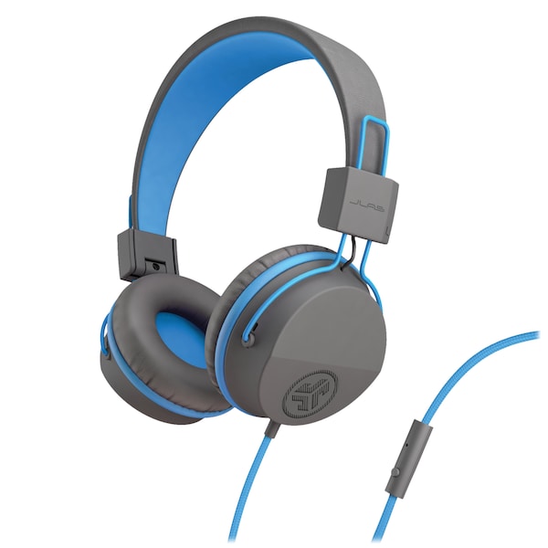Jlab Jbuddies Studio Wired On Ear Kids Headphones, Blue And Gray - HJKSTUDIORGRYBLU6