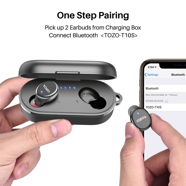 Tozo T10S TWS Bluetooth Headphones Black - TOZOT10SBLK