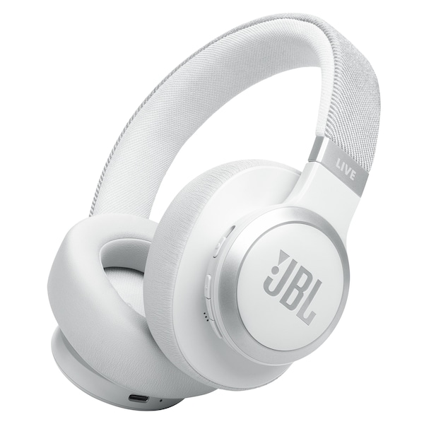 Jbl Live 770nc Bluetooth Over Ear Headphones, White - JBLLIVE770NCWHTAM