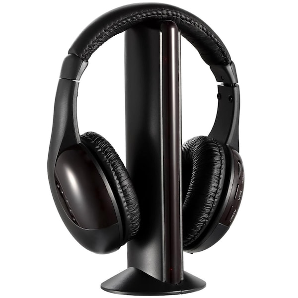 Fresh Fab Finds Wireless RF Headphones with Mic, Over-Ear Headsets, 98.4ft Range, Y-shaped Cable, for TV Radio CD - FFF-GPCT1587