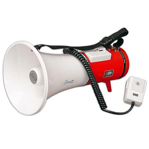 Champion Sports 16 watt Deluxe Megaphone with Hand Held Microphone - 13161