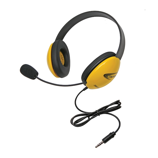 Califone Listening First Headsets with Single 3.5mm plugs, Yellow - 2800YLT