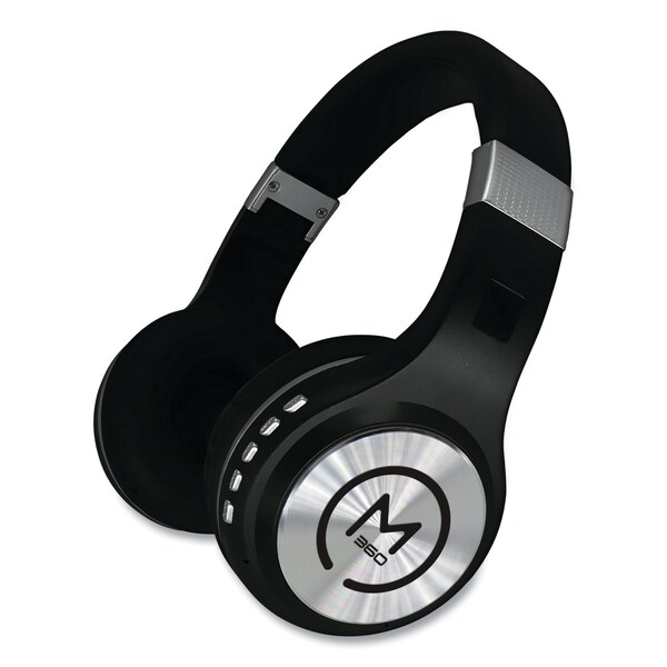 Morpheus 360 SERENITY Stereo Wireless Headphones with Microphone, 3 ft Cord, Black/Silver - HP5500B