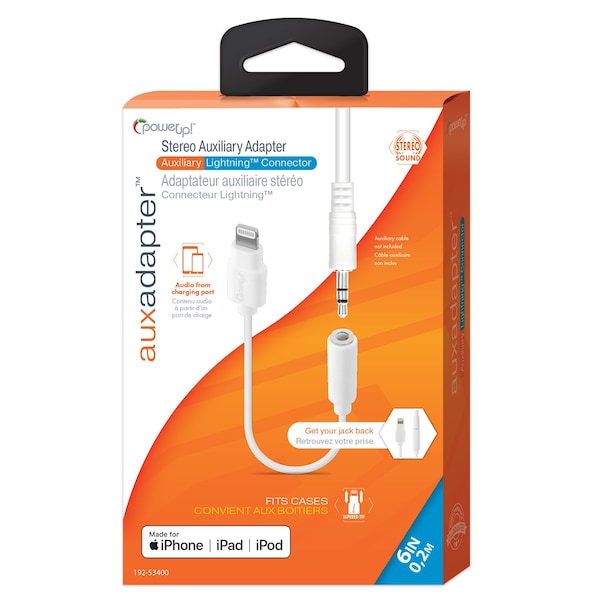 Power Up! Headphone Adapter MFi 8-pin to 3.5mm - 192-53400