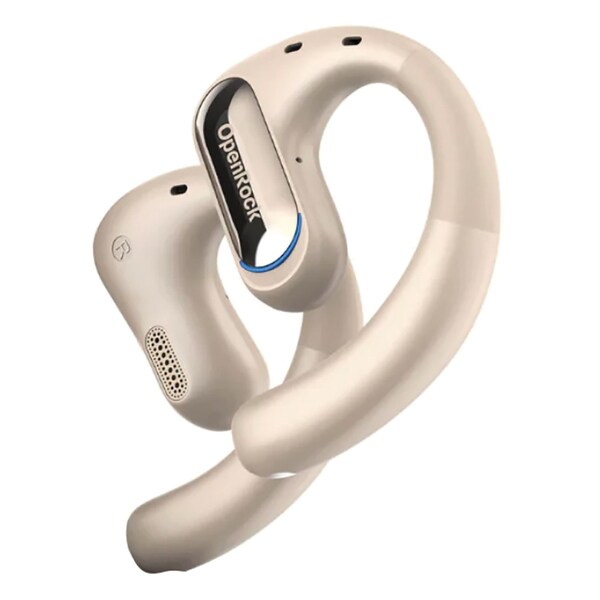 Openrock Pro Open-Ear Bluetooth Air-Conduction Sport Earbuds W/ Microphone and Charging Case, A-BB01, Beige - A-BB01-21