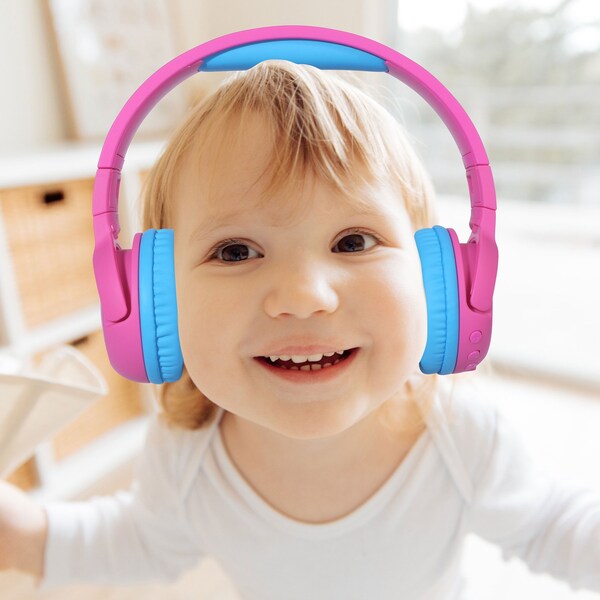 Contixo KB5 Kids Wireless Bluetooth Headphones, Pink - KB5 PINK