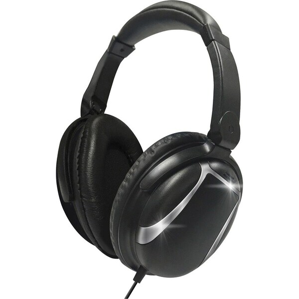 Maxell Headphone, w/ microphone, Bass 13, 3"Wx6-2/5"Lx7-1/4"H, BK - MAX199840