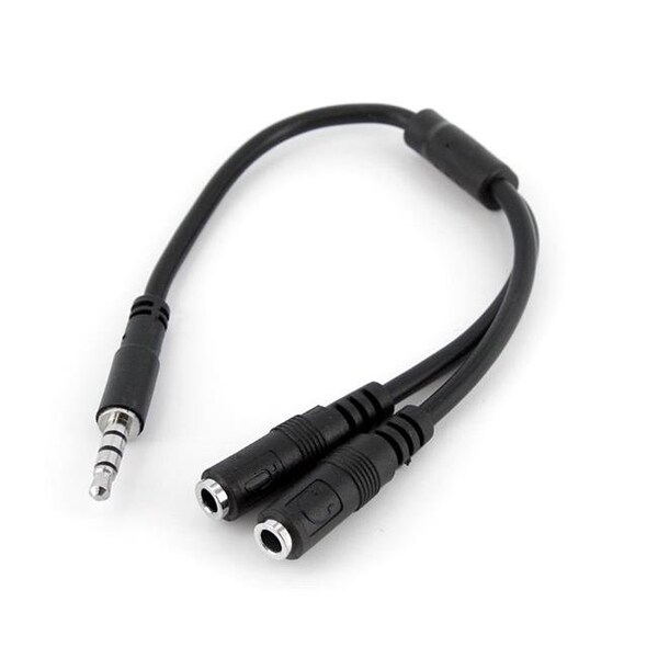 Ezgeneration 3.5Mm 4 Pin To 2X 3 Pin 3.5Mm Headset Adapter - M-F - EZ131612