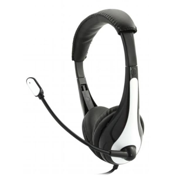 Avid Education Avid Education 1EDU-AE36WH-ITE Headphone With Boom Microphone; Single Plug; White - 1EDU-AE36WH-ITE