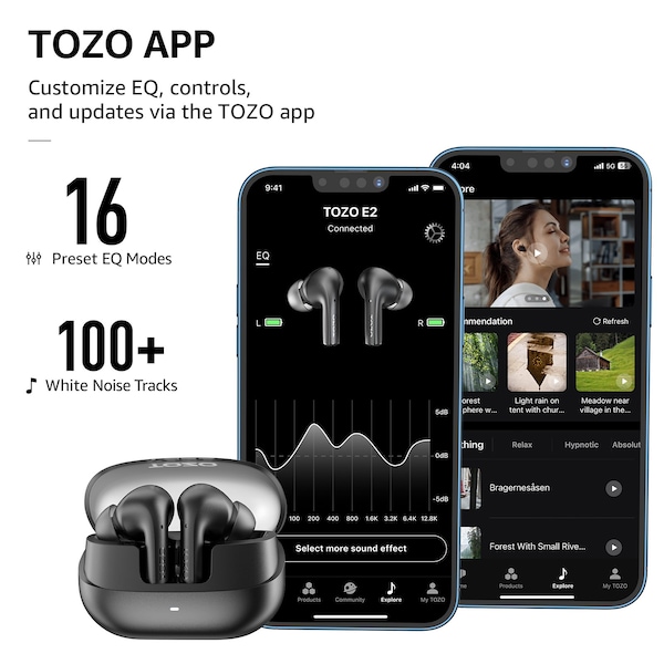 Tozo Agile Nova TWS Earbuds Black - TOZOAGNOVABLK