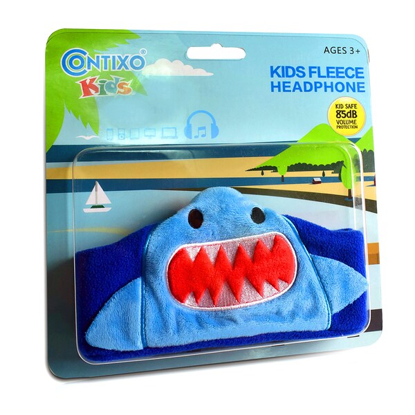 Contixo Adjustable Fleece Headband Headphones, Shark - H1-SHARK