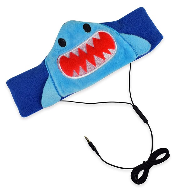 Contixo Adjustable Fleece Headband Headphones, Shark - H1-SHARK