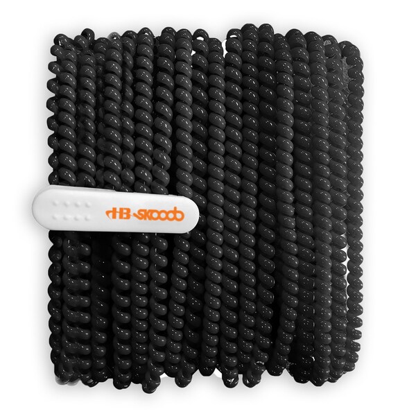 Hamiltonbuhl Skooob Tangle Free Earbud Covers, Jet Black, 20PK - SKB-BLK