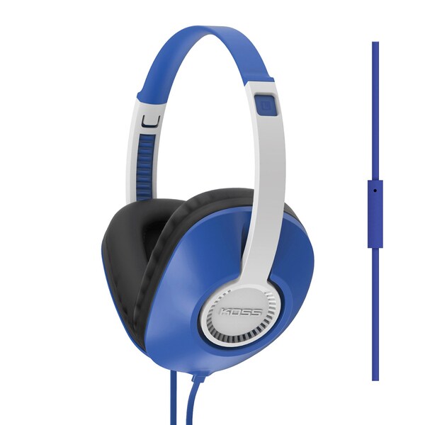 Koss Over-Ear Headphones with Microphone and In-Line Remote, UR23i, Blue - 195190.101