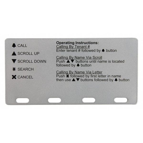 Aiphone Filler Plate, For GT Entry Panels - GT OP. PLATE