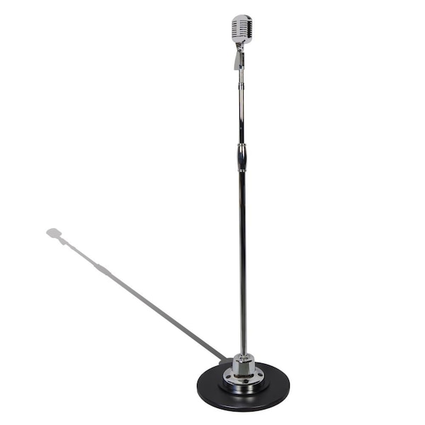Pyle Classic Retro Vintage Style Microphone & Swing Stand, Silver Style - PDMICR70SL