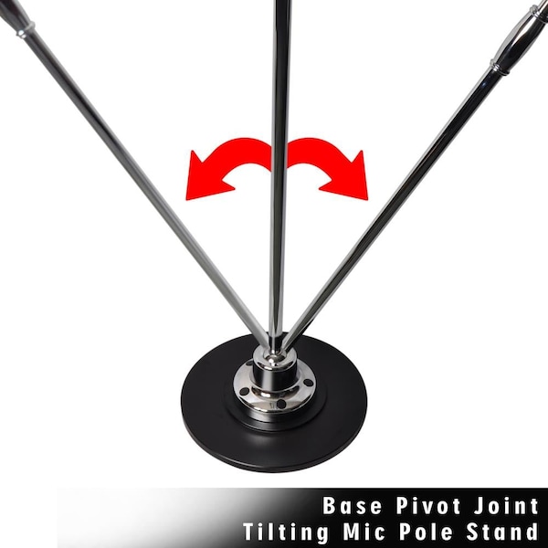 Pyle Classic Retro Vintage Style Microphone & Swing Stand, Silver Style - PDMICR70SL
