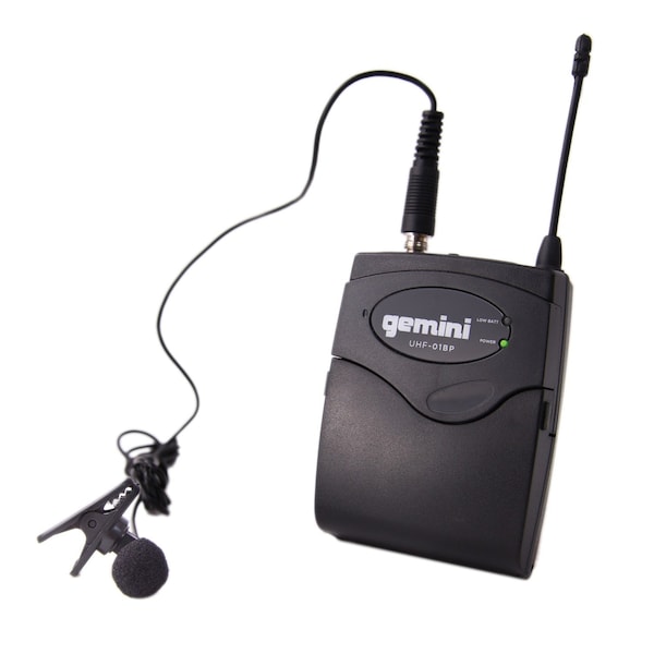 Gemini Single-Channel UHF Wireless Microphone System with Headset and Lavalier Microphones - UHF-01HL-F2
