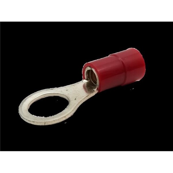 Skilledpower 0.37 Ring Terminal for 6-8 Gauge Wire; Red - Pack of 50 - SK981638