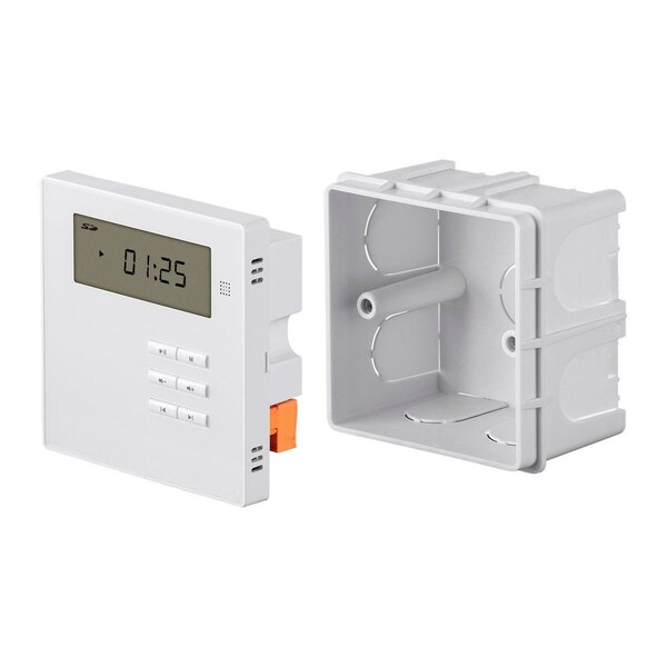 Monoprice Commercial Audio 40W Wall Mount Music Amplifier with Bluetooth_ Aux_ F - 36374