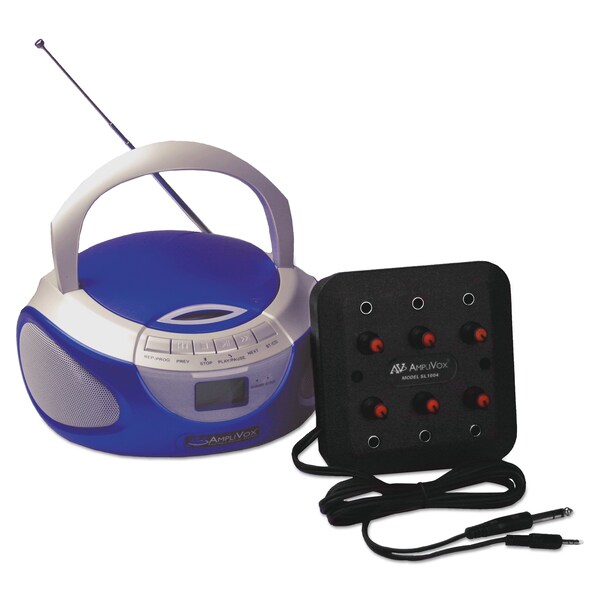 Amplivox Sound Systems Six-Station Listening Center with Boombox - SL1014