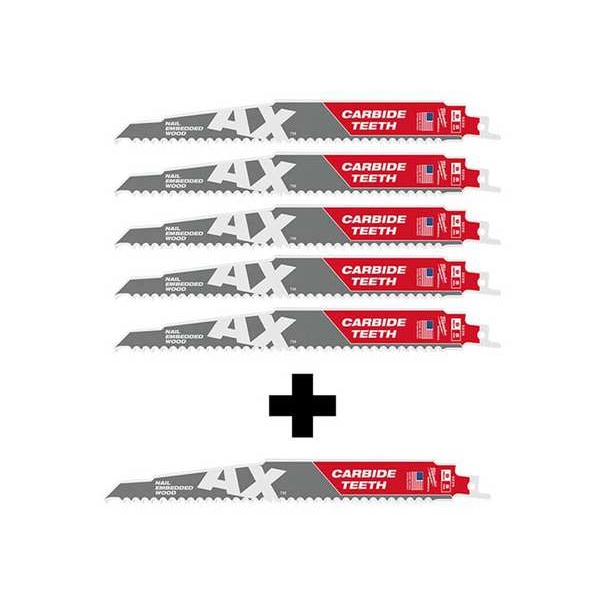 Milwaukee Tool Reciprocating Saw Blade, Blade 1 in L - 48-00-5526, 48-00-5226