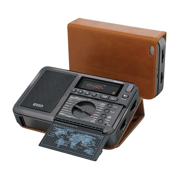 Eton Elite Traveler Portable AM/FM/LW/SW Radio with Leather Case - NELITETRAVELLER
