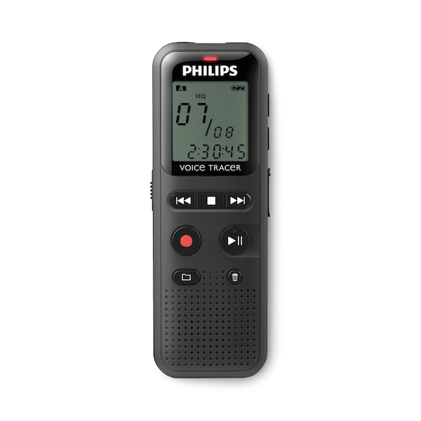 Philips Voice Tracer DVT1160 Audio Recorder, 8 GB, Gray - DVT1160